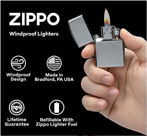 Zippo Encendedor Diseño Street Chrome Black Wolf miniatura 3