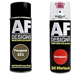 Autolack Spraydose Set für Peugeot Farbcode: ESG Vert Otan/Olive