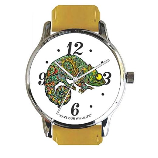 Charming Chameleon Chrome Watch