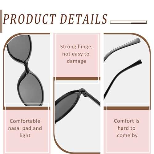 ONEPEACE Retro Sunglasses for Women Men 90s Vintage Trendy Fashion Oval Rectangle Sunglasses with Portable Eyeglass Case3