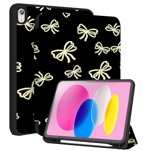 Coque iPad 11 A16 2025 et 10e gén 2022 noir avec porte-stylet et support