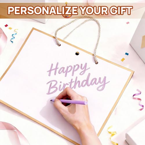 JOYIT 12 Pack Large White Gift Bags - 13.8x4.1x11.8 Inch Gift Bags with Handles and Ribbon, Big Gifts Wrap Bags for Presents, Wedding, Birthday, Bridal Shower, Valentines Day, Baby Shower, Party by JOYIT - Image 5