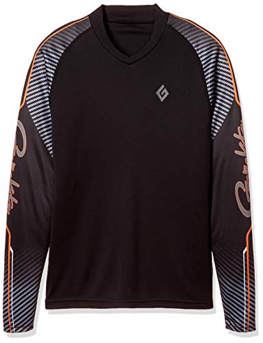 がまかつ ストレッチロングスリーブシャツ ブラック/オレンジ M GM3543 ブラック/オレンジ M