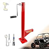 ATV UTV Quick Lift Jack (6'-36' Range), Alloy Steel Extended Range Quick Lift Field Jack, High Capacity Jacks and Roll Bar Mounting System, 2500 lbs. Capacity (Red)