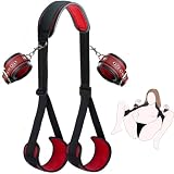 Sex Bondage BDSM Kit, Bed Restraints Set with Handcuffs Neck to Thigh/Ankle, Adjustable Leg Straps&Handcuffs...