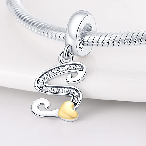 Complete A~Z Alphabet Charm Letter Beads Solid 925 Sterling Silver fits European Bracelets Necklace Women Jewelry Gift Options2