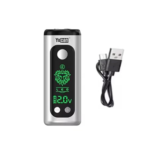 Yocan Kodo Plus Zodiac Edition 510�X���b�h �o�b�e���[�A900mAh�A�f�W�^���f�B�X�v���C�AType-C�[�d�A12�����f�U�C���A55g (�V���o�[)