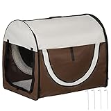 PawHut Transportin con Bolsa Transporte Perro Gato XL(81 x 56 x 66) Mascotas Plegable de Viaje
