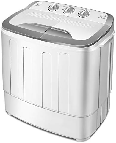 Giantex Washing Machine, Portable Clothes Washing Machines, 13lbs Washer and Spinner Combo, Semi-Automatic Laundry Machine, Compact Twin Tub Mini Washer Machine for Apartment Camping Dorms RV