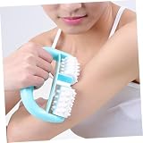 PACKOVE Ergonomiczny Masażer Do Ciała Typu D z Uchwytem Niebieski Wałek Antycellulitowy Do Masażu Sucho Olejkiem Poprawia Krążenie i Jędrność Skóry Nóg i Ramion