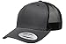 Yupoong Retro Trucker Hat & 2-Tone Snapback - 6606, by Flexfit (One Size, Charcoal/Black)
