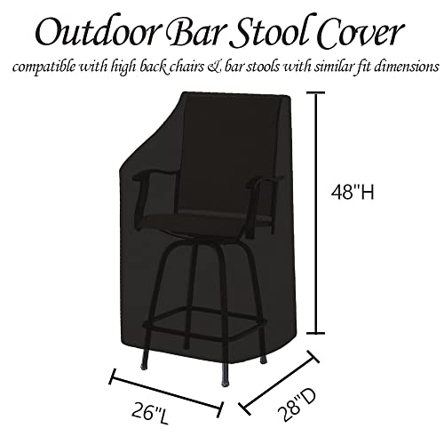 26 Inch Patio Swivel Bar Chair & Stool Covers (Set Of 2) Waterproof Heavy Duty 2 Pack Outdoor Counter Height Bar Stools Cover #TOP1