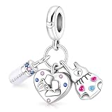 Charm New 2025 MariaFonte Compatibile Tutte Marche Bracciali Collane Cuore Scarpette Biberon Body Bambini Portafortuna Argento 925 Ciondoli Compleanno Originale Amicizia Mamma Bead Famiglia Natale