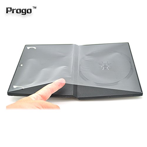 Progo 50 Pack Standard Black Single Dvd Cases 14Mm #TOP4