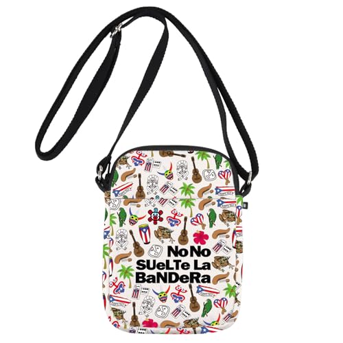 JNIAP Singer Inspired Crossbody Bag Latin Music Gift No No Suelte La Bandera Puerto Rico White Chair Gift