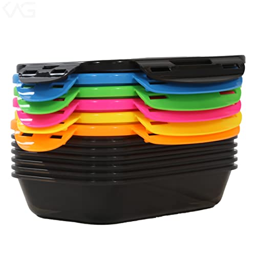 Sure Seal Meal Prep Containers 24Oz 6-Pack, Bpa Free, Airtight, Food Storage Containers Best For Meal Prepping & Portion Control, Reusable, Stackable, Microwavable (Variety) #TOP23