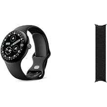 Google Pixel Watch 4 45mm - Smartwatch with Comprehensive Health and Fitness Tracking and Gemini Support - Aluminium Case in Matte Black - LTE with Gradient Stretch Band