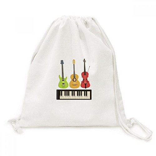 Sac cordon guitare violon en toile imprimée avec fermeture coulissante sécurisée