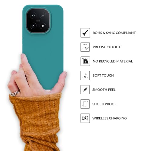 Image of SPRIG Compatible with IQOO 15 5G SilkTone Silicone Back Cover Drop Tested Shock Proof Mobile Case for Men, Women, Boys and Girls with Camera Protection (Ocean Blue)