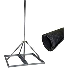 EZ NP-60-200 Non-Penetrating Roof Mount with 2" x 53" Mast Bundle with Rubber Roof Mat