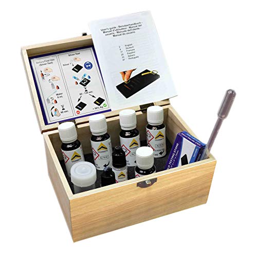 GOLDANALYTIX Acides d'essai – Détermination simple du nombre de carats – Test fiable et rapide de l'or, de l'argent et du platine