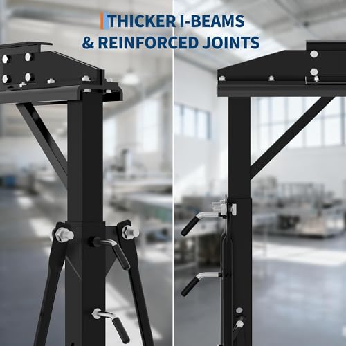 1 Ton Adjustable Gantry Crane, 12 Lock Positions I-Beam Lift by Tackview - Image 4