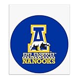 University of Alaska, Fairbanks Secondary Logo Automotive Car Window Locker Circle Bumper Sticker