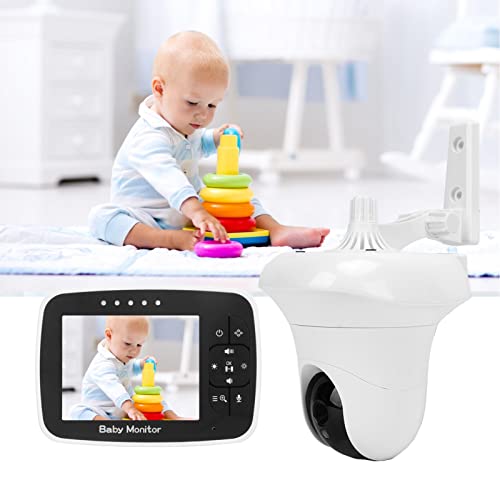Rosvola Monitor de vídeo para bebê, monitor de segurança para bebê 3 min com acorde de música 3,5 po