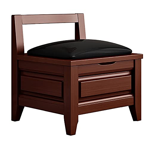 Banc à chaussures en bois avec coussin moelleux et meuble de rangement - 2