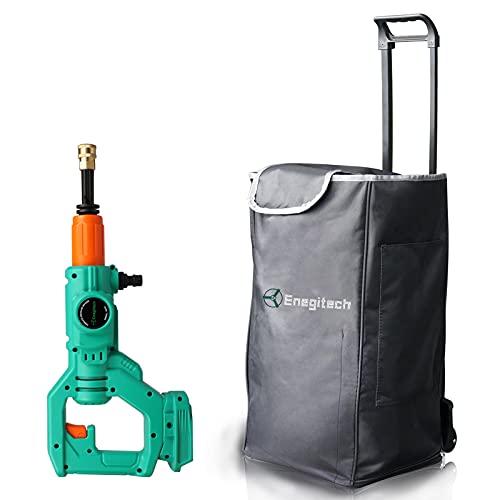 Enegitech 18V Cordless Pressure Washer and 50L Canvas Water Tank Compatible with Makita 18V Lithium Battery for Car Cleaning, Outdoor Equipment Cleaning, Courtyard Cleaning