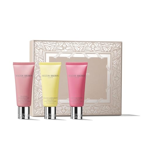 Molton Brown Floral & Spicy Hand Cream Gift Set - Trio of 40 ml Luxury Scented Hand Creams, Moisturising Beauty Gift