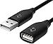 Rankie USB 2.0 Extension Cable, A-Male to A-Female, 2-Pack, 3 Feet