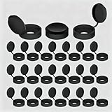 100 Pcs Hinged Screw Cover Caps – Folding Design Fits Multiple Hole Sizes