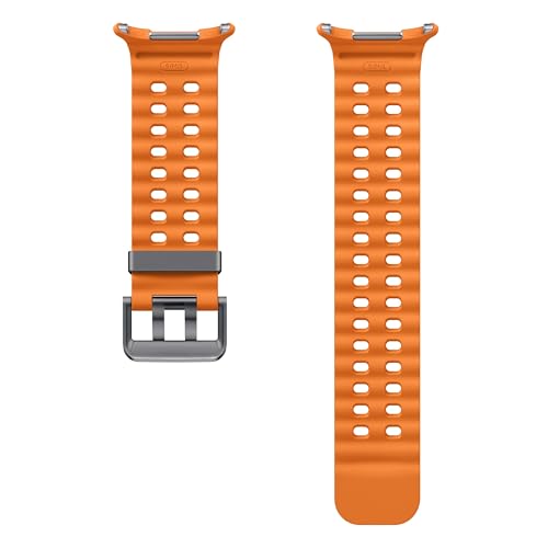 Image of SAMSUNG Galaxy Watch Ultra Marine Band, Smartwatch Replacement Strap for Men and Women, One Click Attachment, ET-SNL70MOEGUJ, Orange