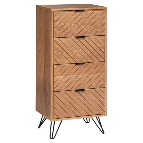 ATMOSPHERA CREATEUR D'INTERIEUR - Chiffoniera in Legno e Metallo Naomi con 4 cassetti