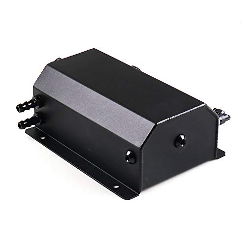 Dyno Racing Universal 2L Alloy Engine Oil Fuel Gas Catch Can Breather Tank Bottle Coolant Radiator Overflow Tank (Blcak) #TOP3