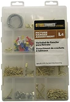 Hillman STEELWORKS L4 Brass-Plated Brass Picture Hanging Set 10 lb. 1 pk Assorted