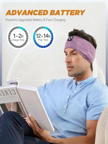 Image of Perytong Sleep Headphones Bluetooth 5.4 Headband, Wireless Headband Headphones for Sleeping, Running, Yoga, Fitness, Travel, Meditation, Suitable for Side Sleepers, Gift for Men Women, Tech Gadgets