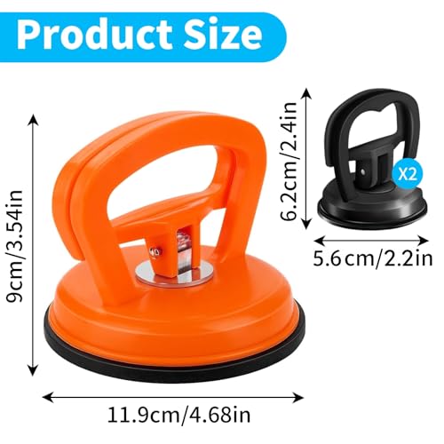 XGPGBXGT 3-Pack Car Dent Puller, Upgraded Dent Puller, Durable PC Plastic Handle, Thickened Rubber Suction Cup, Paintless Repair Tool, Great for Dent Repair, Object Moving and Door Handle Use by XGPGBXGT - Used condition - Image 2
