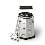 Product Stop Amazing Stainless Steel 6-sided Box Cheese Grater and Julienne Peeler [Bundle]