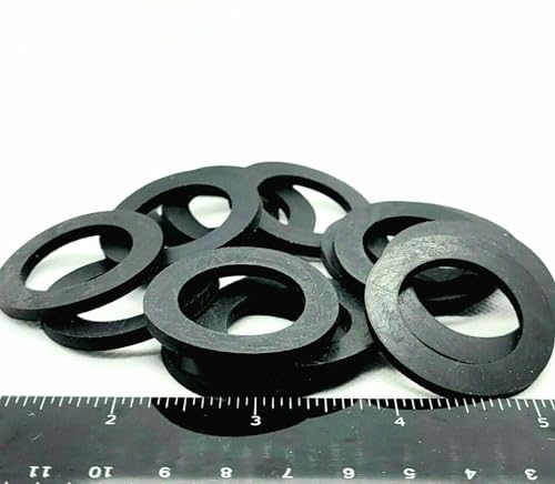 1" ID Rubber Flat Washers 1 1/2" OD x 1/8" Thick EPDM Gasket Spacers for Plumbing, HVAC, Electric Motors, Compressors, Vibration Damper Seal (12)