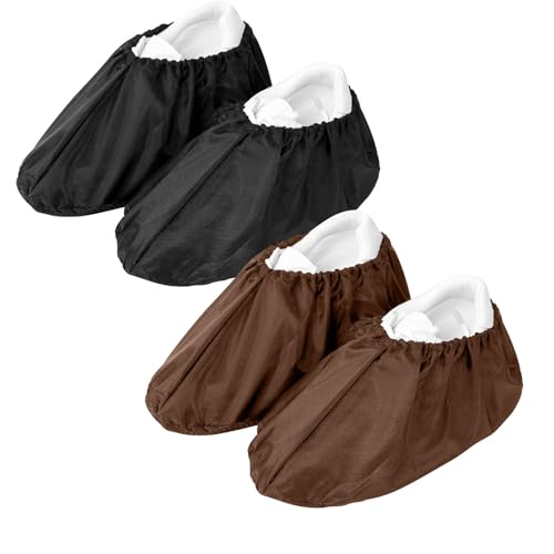 JCUGSBS Cubrezapatos,2 Pares Cubiertas de Plástico, Cubrezapatos Impermeables Antideslizante,Cubrezapatos Antideslizantes Reutilizables, 31CM, Cubrezapatos Elásticos Antipolvo para el Hogar