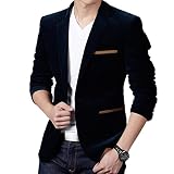 ORANDESIGNE Sakko Herren Slim Fit Sportlich Anzugjacke Herren Blazer für Business Hochzeit Freizeit Sakko Slim Fit Blazer Männer Modern Jackett Business Anzugjacke B Navy Blau XL