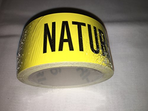 Roll Of Natural Gas Pipe Markers, 72 Labels In A Roll, Self Adhesive Stickers You Peel And Stick, Black On Yollow, Gas Pipe Stickers, 9" Perforated, 2" X 9" Wide, Good For Gas Inspection #TOP6
