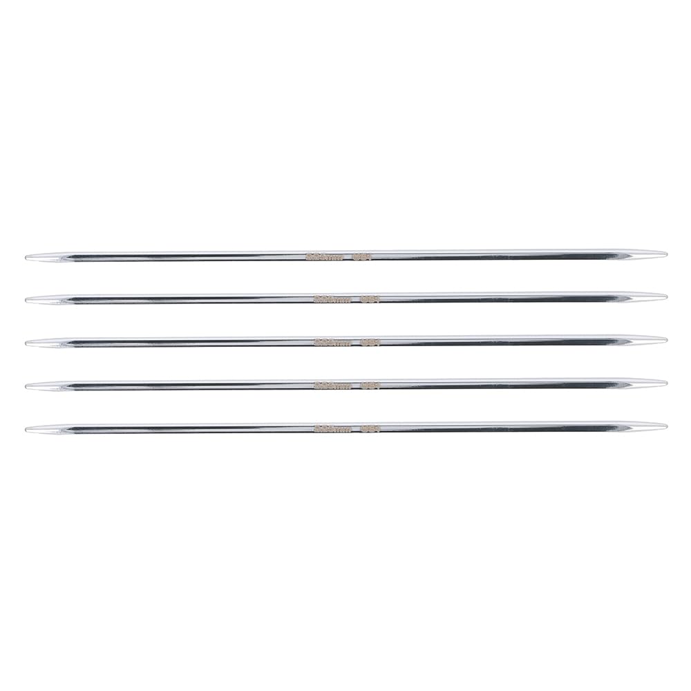 KnitPro Nova Cubics Double Pointed Needles 5" (12.5cm), Silver, 2.25mm