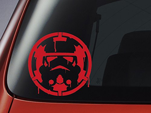 Pegatina roja de Star Wars con diseño de tropa de asalto del imperio, para coche, ventana, pared, portátil Cover