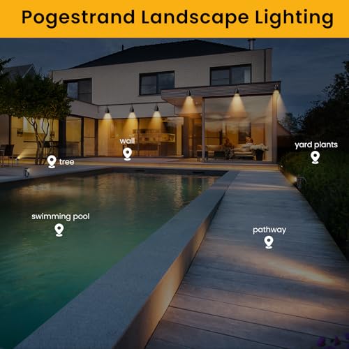 Pogestrand 4 Pack Outdoor Low Voltage Landscape Lighting with Transformer by Pogestrand - Used condition - Image 8