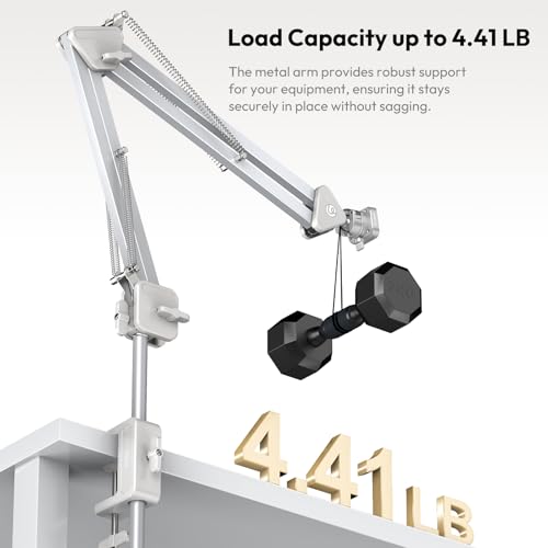 Image of ULANZI TH04 Camera Overhead Tripod Mount, Flexible Microphone Boom Arm Light Stand Mounting Spring-Loaded Design Uka Quick Release Setup 360 Rotatable Ball Head Load Capacity 2kg