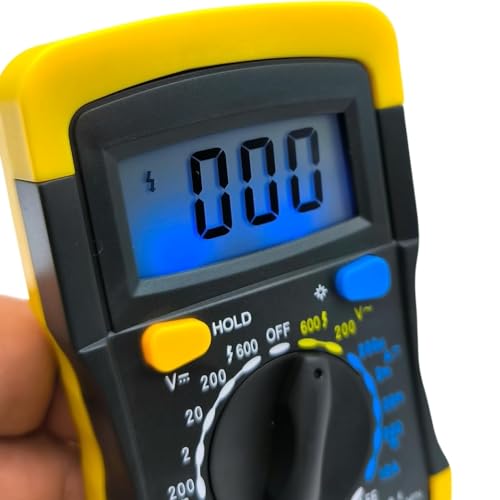 Multímetro Digital Profissional Alta Precisão Display Iluminado Aviso Sonoro CAT III 600V Corrente A