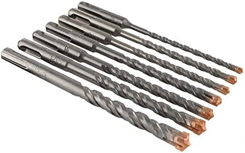 Firecore SDS-Plus Carbide Drill Bit Set 7 pcs - Hammer Drill Bit Set SDS for Concrete, Stone, Granite, Brick and Masonry - Four-edged drill bits - Concrete Drill Bit SDS Plus - Ø 5-12mm - FS21507